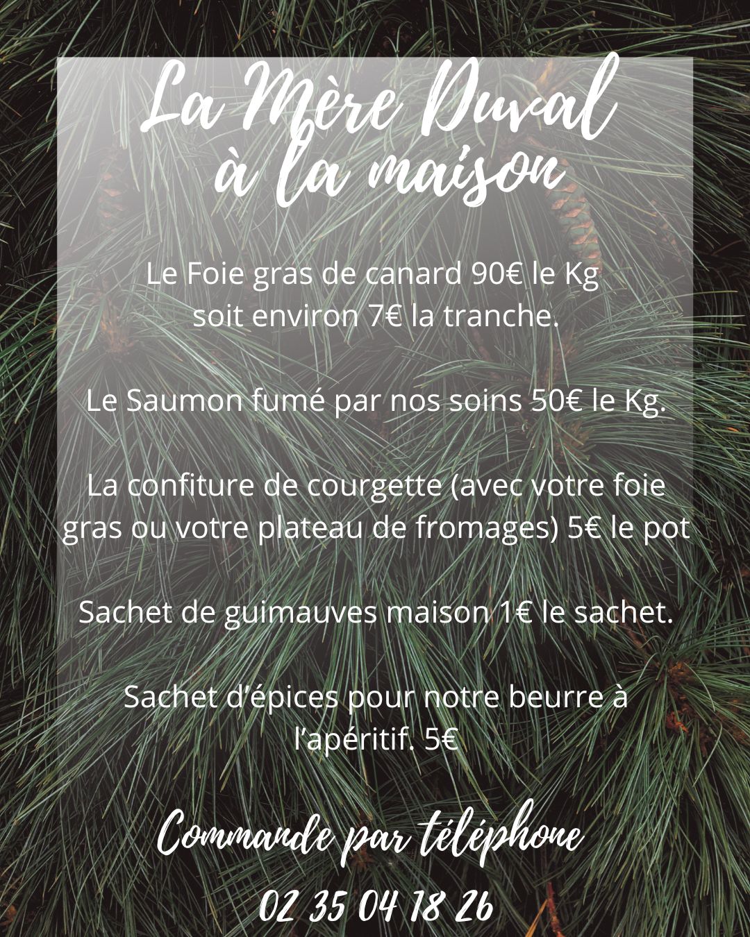 Les plats à emporter pour Noël